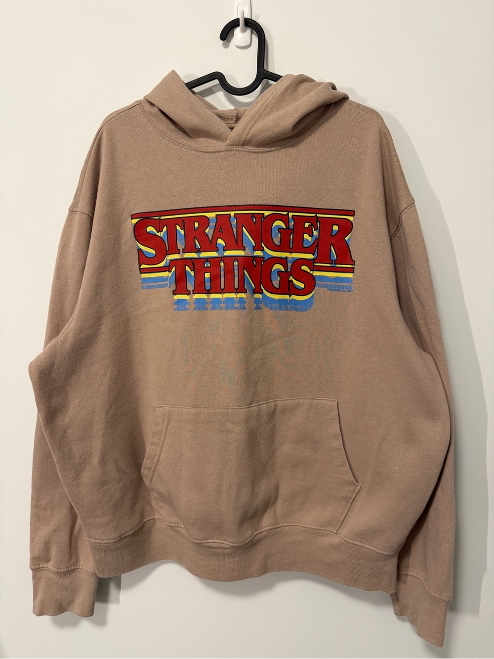 Stranger Things Logo Brown Hoodie - Graphic Pullover